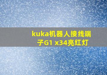 kuka机器人接线端子G1 x34亮红灯